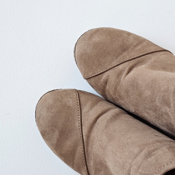 TOMS Avery Wedge Booties Toffee Brown Side Zip Comfort Shoes US 9 - Picture 11 of 12